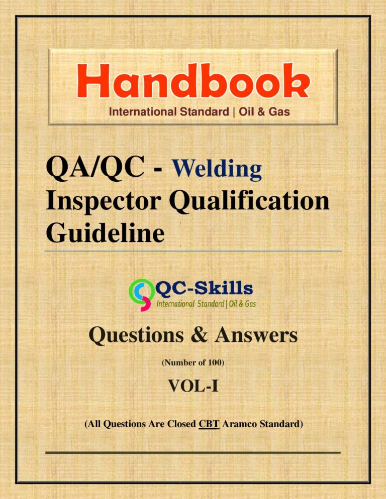 Welding Inspector Qualification Guideline Vol-1 CBT ARAMCO STANDARD