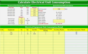 Read more about the article Electricity Bill Calculation Formula in MS Excel