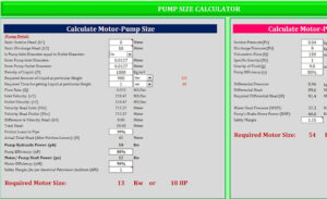 Read more about the article Pump Sizing Calculation Spreadsheet – Free download