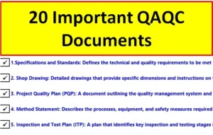 Read more about the article 20 Important QAQC Documents